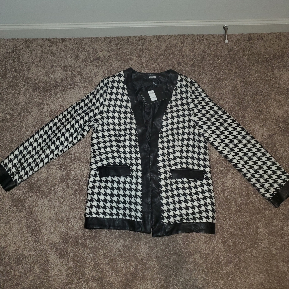 Houndstooth blazer